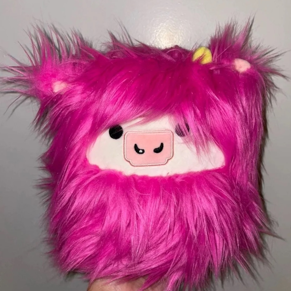 custom 7.5” pink highland cow squishmallow